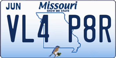 MO license plate VL4P8R