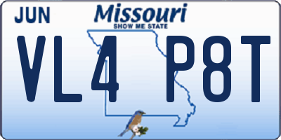 MO license plate VL4P8T
