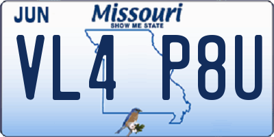 MO license plate VL4P8U