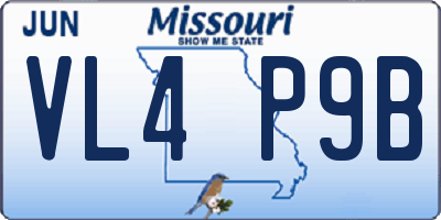 MO license plate VL4P9B