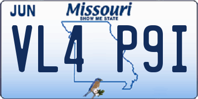 MO license plate VL4P9I