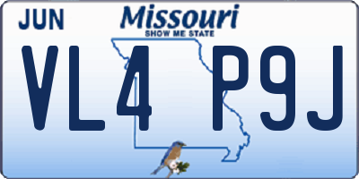 MO license plate VL4P9J