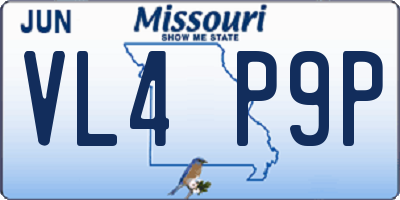 MO license plate VL4P9P
