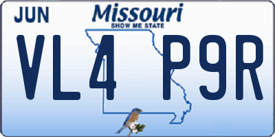 MO license plate VL4P9R