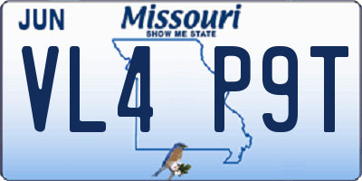 MO license plate VL4P9T