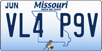 MO license plate VL4P9V