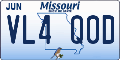 MO license plate VL4Q0D