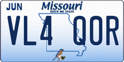 MO license plate VL4Q0R