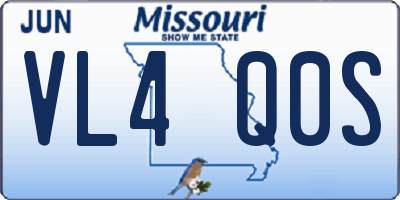 MO license plate VL4Q0S