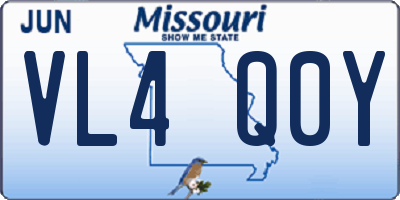 MO license plate VL4Q0Y