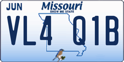 MO license plate VL4Q1B