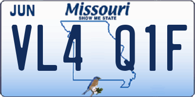 MO license plate VL4Q1F
