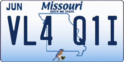 MO license plate VL4Q1I