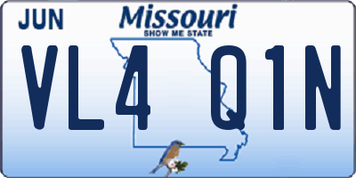 MO license plate VL4Q1N