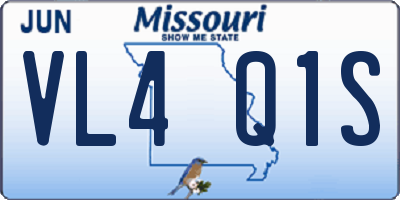 MO license plate VL4Q1S