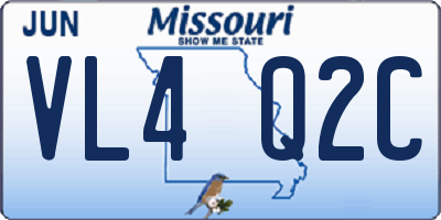 MO license plate VL4Q2C
