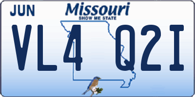 MO license plate VL4Q2I