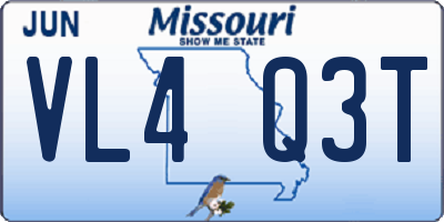 MO license plate VL4Q3T