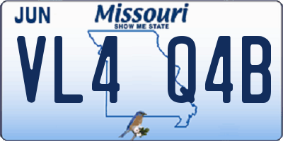 MO license plate VL4Q4B
