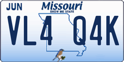 MO license plate VL4Q4K