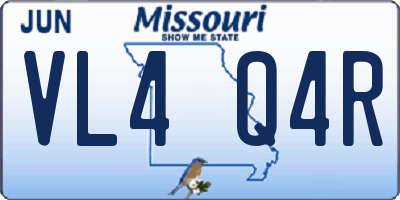 MO license plate VL4Q4R