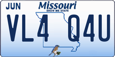 MO license plate VL4Q4U