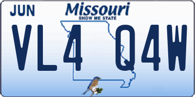 MO license plate VL4Q4W