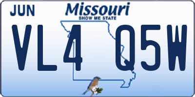 MO license plate VL4Q5W