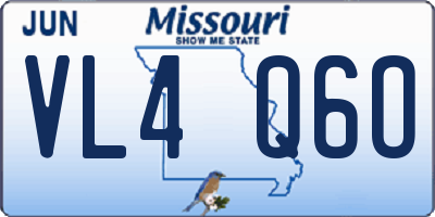 MO license plate VL4Q6O