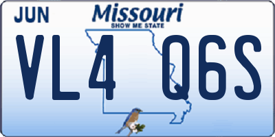 MO license plate VL4Q6S