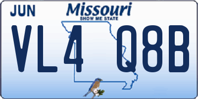 MO license plate VL4Q8B
