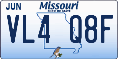 MO license plate VL4Q8F