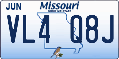 MO license plate VL4Q8J