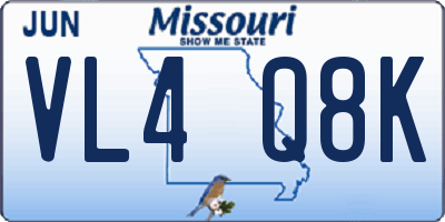 MO license plate VL4Q8K