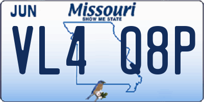 MO license plate VL4Q8P