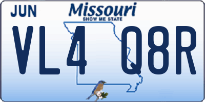 MO license plate VL4Q8R