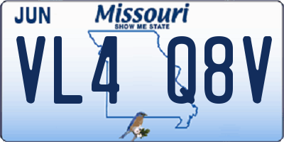 MO license plate VL4Q8V
