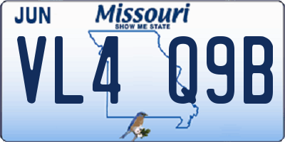 MO license plate VL4Q9B