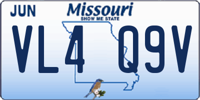 MO license plate VL4Q9V
