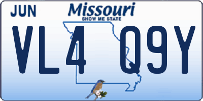 MO license plate VL4Q9Y