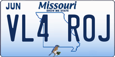 MO license plate VL4R0J