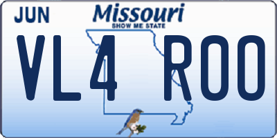 MO license plate VL4R0O