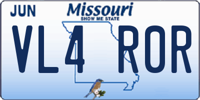MO license plate VL4R0R