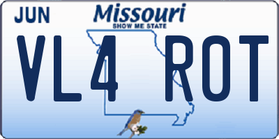 MO license plate VL4R0T