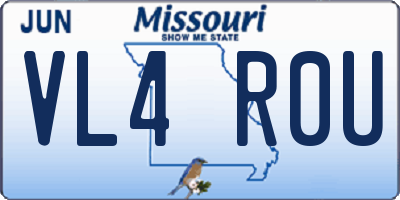 MO license plate VL4R0U