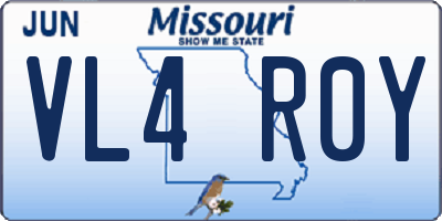 MO license plate VL4R0Y