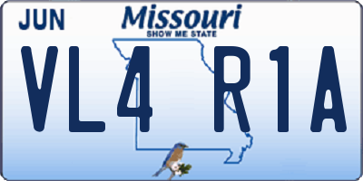 MO license plate VL4R1A