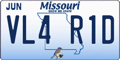 MO license plate VL4R1D