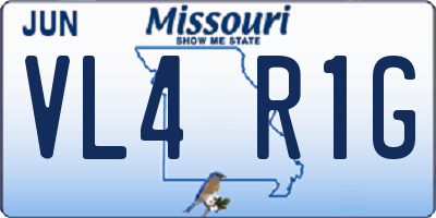 MO license plate VL4R1G