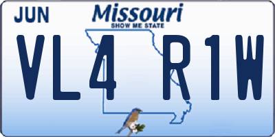 MO license plate VL4R1W